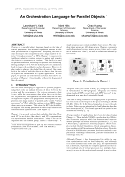 An Orchestration Language for Parallel Objects