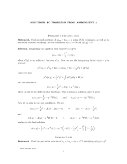 SOLUTIONS TO PROBLEMS FROM ASSIGNMENT 2 Problems 1.3