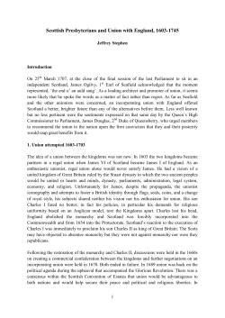 The Union - Scottish Reformation Society