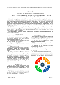 Status Of The QB50 Project IAC Paper-14