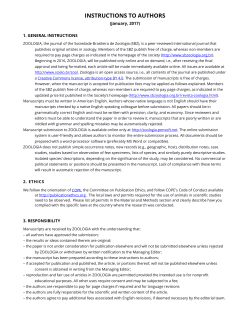 instructions to authors - Sociedade Brasileira de Zoologia