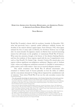 World War II marked a drastic shift for northern Australia. In