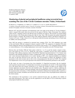 Monitoring of glacial and periglacial landforms using terrestrial laser