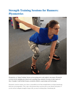 Strength Training Sessions for Runners: Plyometrics