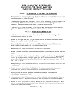 objectives and review questions