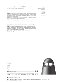 Ground mounted luminaires with 360&deg; light output with narrow beam