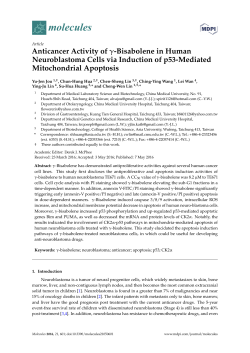 Anticancer Activity of -Bisabolene in Human Neuroblastoma Cells