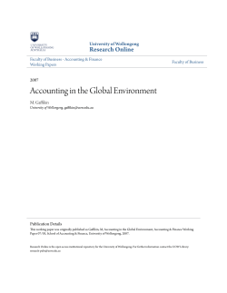 Accounting in the Global Environment - Research Online