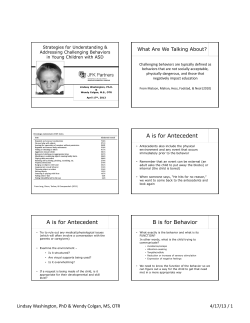 Strategies for Understanding and Addressing Challenging