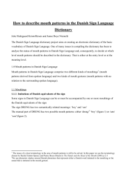 How to describe mouth patterns in the Danish Sign Language