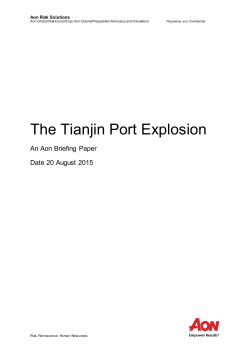 The Tianjin Port Explosion: an Aon Briefing Paper