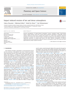 Impact induced erosion of hot and dense atmospheres