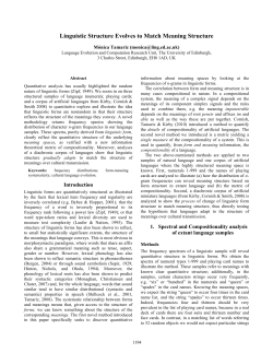 Linguistic Structure Evolves to Match Meaning Structure