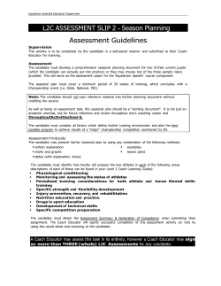 Level 2 Coach Assessment - Slip 2