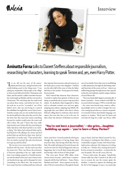 Mslexia - Aminatta Forna