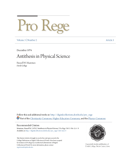 Antithesis in Physical Science