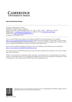 Ancestor Worship in Africa