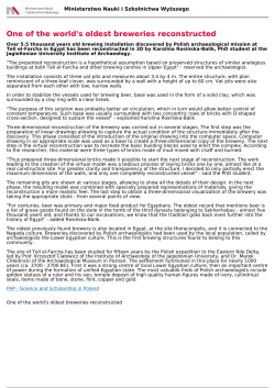 One of the world`s oldest breweries reconstructed