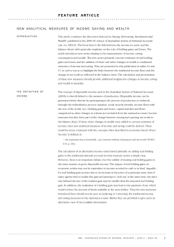 New Analytical Measures of Income Saving and Wealth