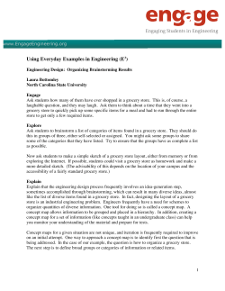 Engineering Design: Organizing Brainstorming Results