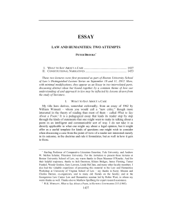 law and humanities: two attempts