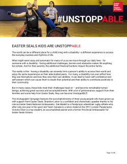 Campaign Overview - Easter Seals Canada