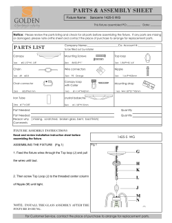 Assembly and Installation Instructions