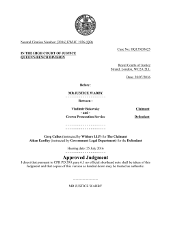 Approved Judgment