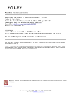 Signaling and the Valuation of Unseasoned New Issues: A Comment