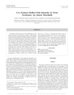 Cry Features Reflect Pain Intensity in Term Newborns: An