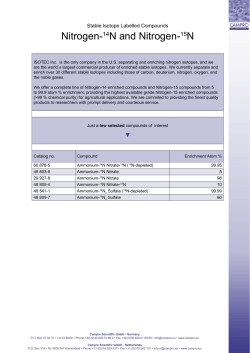 Nitrogen-14N and Nitrogen-15N