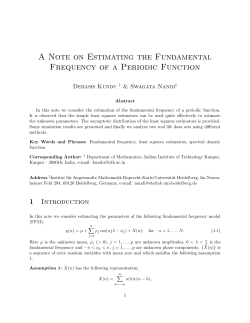 A Note on Estimating the Fundamental Frequency of a