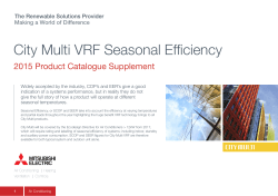 City Multi VRF Seasonal Efficiency