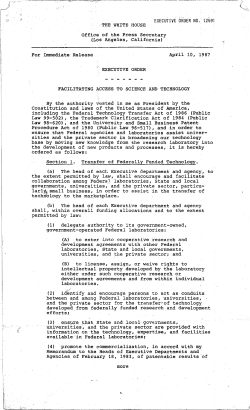 Executive Order No. 12591, 4-10-1987