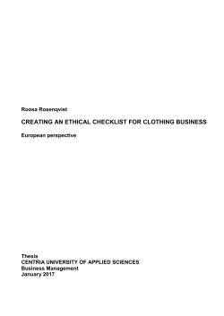 creating an ethical checklist for clothing business
