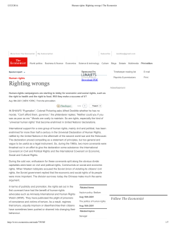 Human rights: Righting wrongs | The Economist