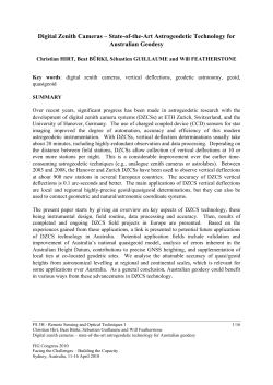 Digital Zenith Cameras - International Federation of Surveyors