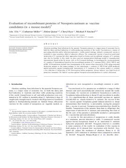 Evaluation of recombinant proteins of Neospora