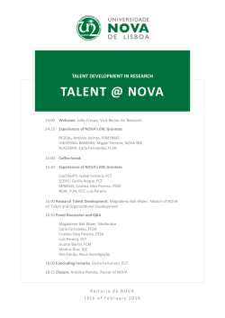 talent @ nova - Universidade NOVA de Lisboa