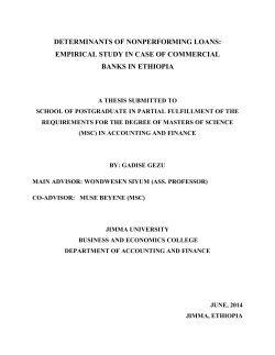 DETERMINANTS OF NONPERFORMING LOANS: EMPIRICAL