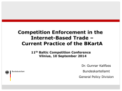 Competition Enforcement in the Internet