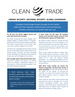 Clean Trade Canada Policy Brief