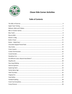 Clover Kids Corner Activities - Missouri 4-H