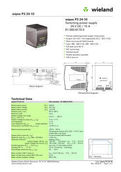 Technical data sheet - Catalogue extract