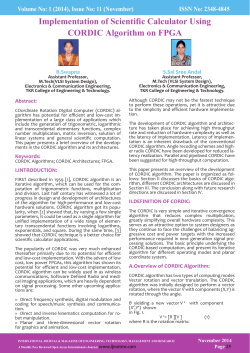 Implementation of Scientific Calculator Using CORDIC