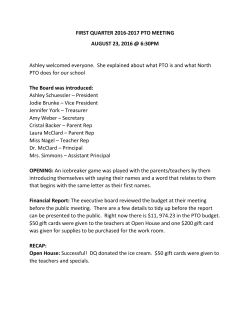 Meeting Minutes from 8/23/2016