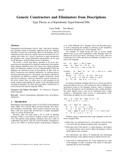 Generic Constructors and Eliminators from Descriptions