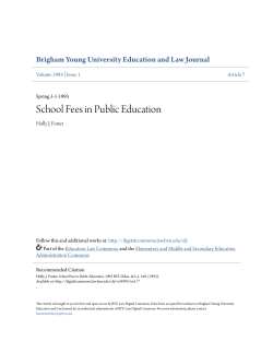 School Fees in Public Education