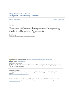 Principles of Contract Interpretation