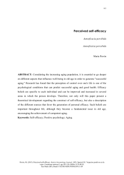Perceived self-efficacy - Portal de Revistas PUC SP